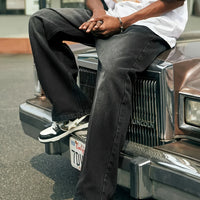 Men'S Skinny Fit Wide Leg Jeans, Men'S Stylish Comfy Denim Pants, Versatile For Four Seasons