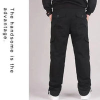 Men's Winter Cargo Pants Double Layer Fleece Warm Thick Camouflage Tactical Cotton Long Trousers Men Baggy Casual Cotton Pants