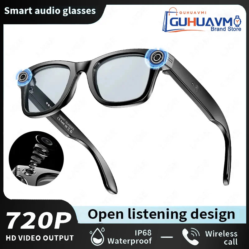 New Sunglasses Smart Glasses 8 Million Pixels Recording Videos AI Photo Recognition Answer Translation 290mAh Bluetooth Glasses