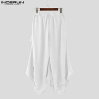 Fashion INCERUN Summer Spring Men Casual Pants Harem Pant Pleated Long Trousers Streetwear Oversize Men's Clothing S-5XL