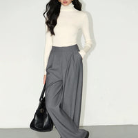 Multicolor Office High-waisted Wide-leg Suit Pants Women's 2025 Autumn Loose and Drape Casual Straight Mopping Trousers