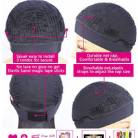 180% Afro Kinky Curly Headband Human Hair Wig For Black Women No Glue No Gel Ready To Wear Natural Brazilian Wigs With Headbands