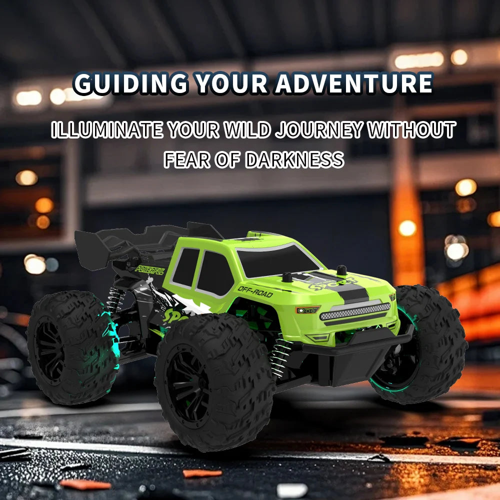 2.4G Remote Control Car with Light RC Vehicle RC Racing Car 20KM/H High Speed Off-Road Climbing Remote Control Toy Gift for Kids