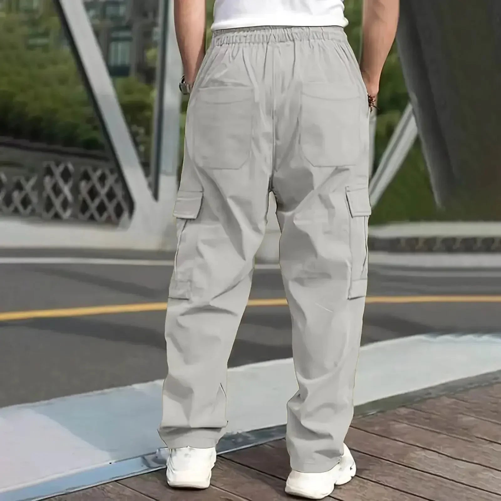 New Summer Men's Loose Fit Straight Leg Casual Pants - European & American Style Youth Fashion" cargo pants  mens pants