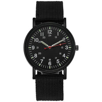 YIKAZE Fashion Men's Watches Luxury Military Men Quartz Watch Canvas Strap Luminous Hands Clock Sports Wristwatch for Man Male