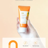 Vitamin C Facial Cleanser Skin Deep Cleansing Moisturizing Blackhead Removal Skincare Face Wash Foam Face Cleanser Skin Care