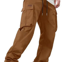 Men's new multi pocket workwear pants, European and American high street trendy brand retro casual leggings, men's