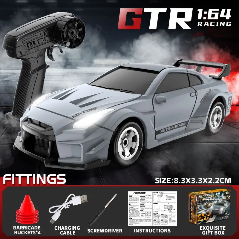 Rc Drift Car Full Scale 1:64 Mini Remote Control Car High-Speed Racing Car Model