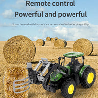 RC Farm Tractors Car 1/24 Radio Controlled Cars and Trucks 2.4G with Light Simulated Engineering Truck Model Toys for Children