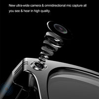 AI Smart Glasses with HD Camera for Photos Videos Hands-Free Vlog Recording Camera Glasses Audio for Driving Outdoor Sunglasses