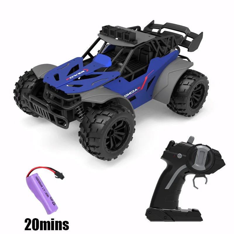Rc Car Racing with Light 20KM/H 2.4G High-Speed Remote Control Car Vehicle Pickup Truck Off-Road Climbing RC Toys for Kids Gift