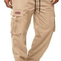 American style high street retro multi pocket workwear pants for men's new trendy loose straight leg versatile casual long pants