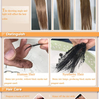 S-noilite 50pcs I Tip Microlink Hair Extensions 1g/s Straight Human Hair Fusion Keratin Micro Ring Stick Hair Pre-Bond Blonde