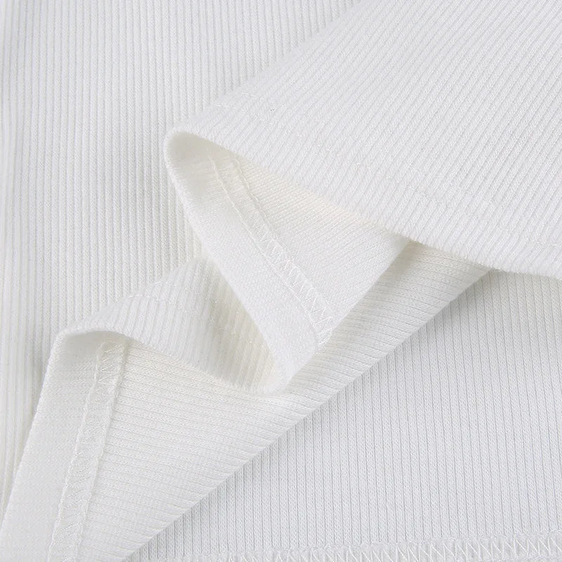 White Sleeveless Cami Top for Women Casual Ribbed Crop Fitness Tees Basic Summer Fashion Ladies 2024