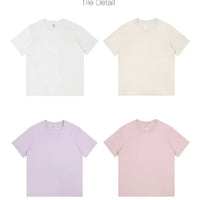 Men's 230g Heavy Cotton Short-sleeved T-shirt Men Pure Cotton Loose Solid Color Bottoming Shirt Trendy Man T-shirt Tops Clothes