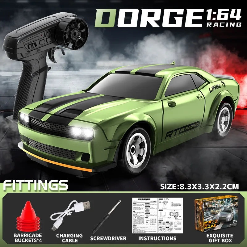 Rc Drift Car Full Scale 1:64 Mini Remote Control Car High-Speed Racing Car Model