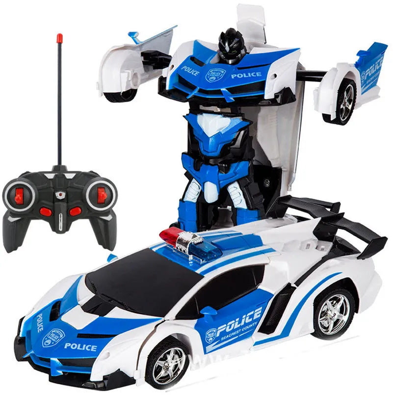 Electric RC Car 2 In 1 Transformation Robots Sports Vehicle Model Robots Boys Toys Remote Cool RC Deformation Cars Kid Toy Gifts