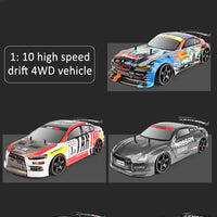 1:10 70km/H Remote Control Car 4wd High Speed Drift 2.4g Rc Car Shock Absorber Anti-Collision Rc Toys Christmas Gift