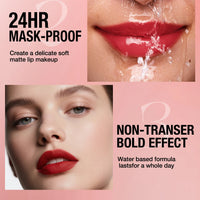 Integrated waterproof lipliner+lipstick lipstick lipstick set,no smudge,no fade,no cup,durable,easy to create a perfect makeup!