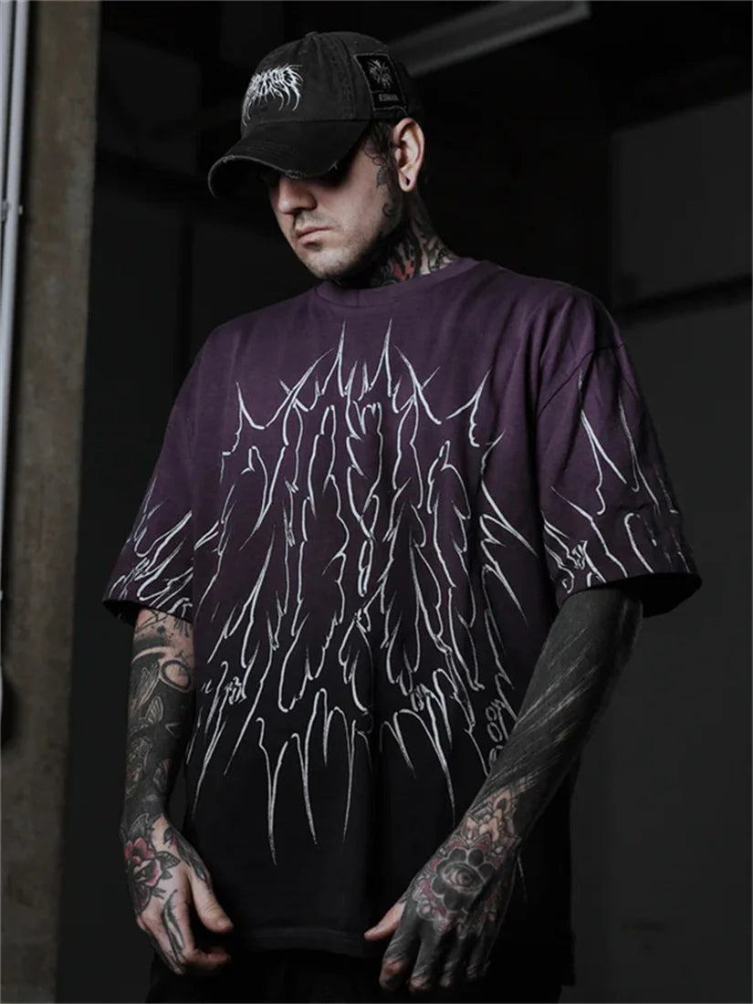 Fashion Men's Cool Trendy Gothic Style T-shirt Womens Summer Autumn 3D Printed Casual Round Neck Short Sleeve New Tee Top 2025