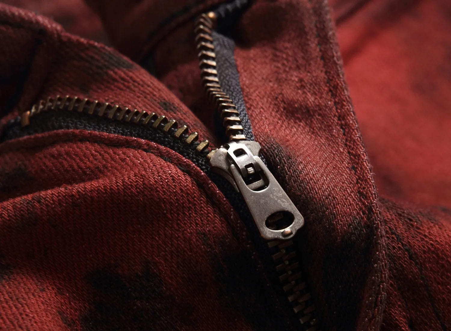 Denim Pencil Pants Men Streetwear Distressed Washed Tie Dyed Jeans Mid Waist Pockets Vintage Straight Ankle Length Trousers