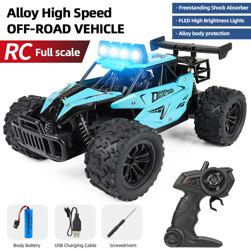 RC8 Racing Model Toy Alloy Remote Control Car 2.4GRC Proportional Throttle 1:16 Highspeed Big Foot Climbing off Road Vehicle