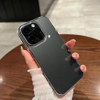 Luxury Shockproof Clear Bumper Cases For iPhone 16 15 14 13 12 11 Pro Max Plus Transparent Soft Acrylic Phone Cover Accessories