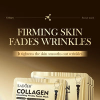 SADOER Golden Collagen Facial Masks Moisturizing Anti-Aging Anti Wrinkles Face Mask Sheet Collagen Masks Skin Care Product