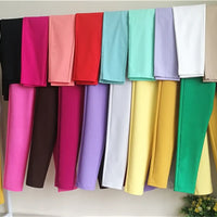 Fashion Streetwear Cute Candy Color Pencil Pants Women Stretch Cotton Slim Waist Straight Pantalones Casual Office Work Trousers