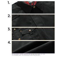 Men's Jackets Spring Flannel Lined Shirt Coat Shacket Casual Snap Button Overshirt Western Cowboy Style High Quality Top US Size