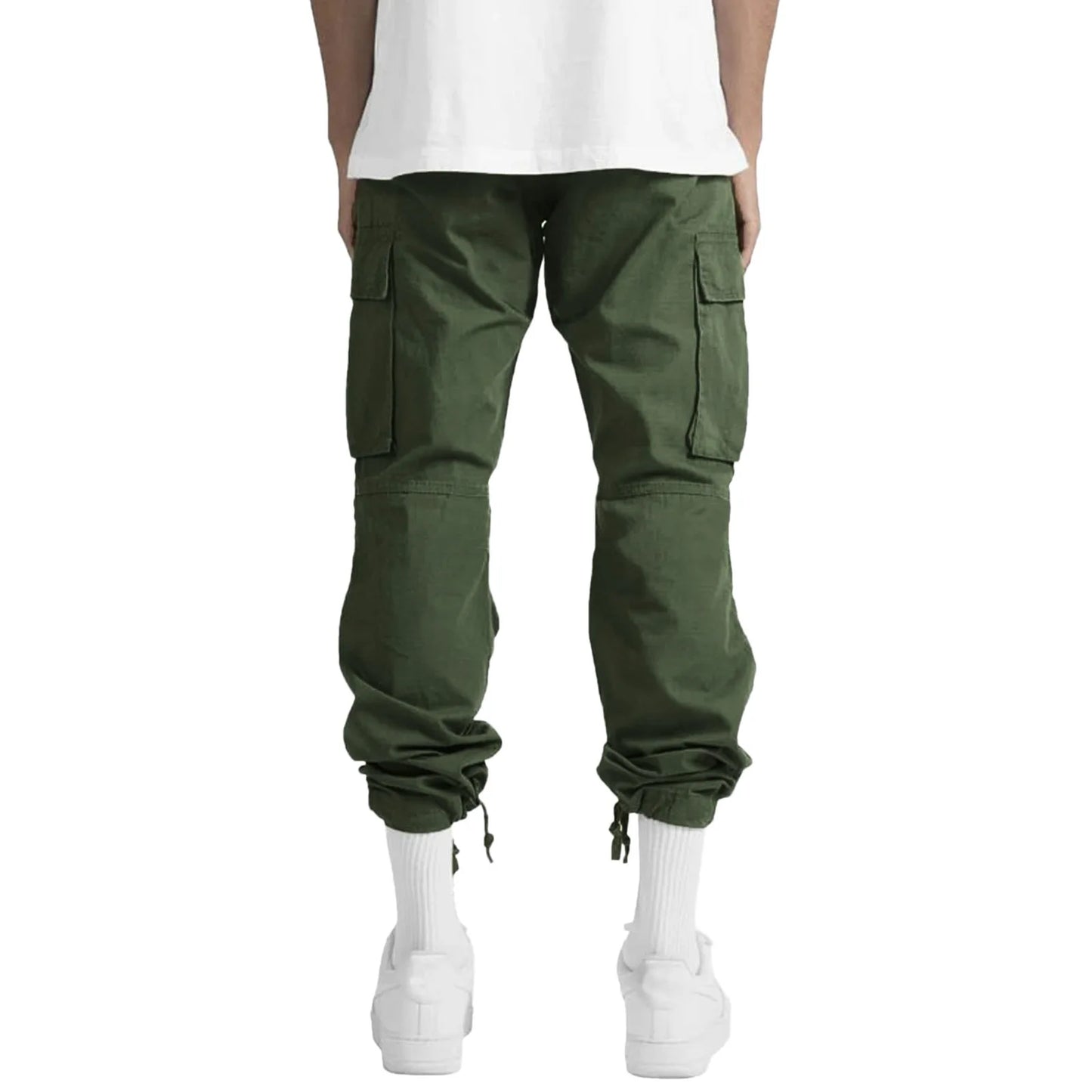 New Summer Men's Work Pants European and American Independent Station Foreign Trade Drawstring Multi-pocket Casual Trousers