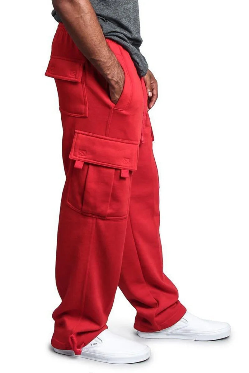 Men Cargo Loose Pants Spring Summer Male Retro Vintage Full Loose Wide Leg Pant LXDZ-ZL-5