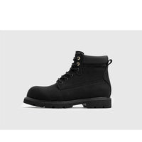 Maden Men's Versatile Black Boots Plush Lining Warmth Shoes Retro Non-Slip Thick Sole Work Boots Outdoor Casual Mid-Calf Boots