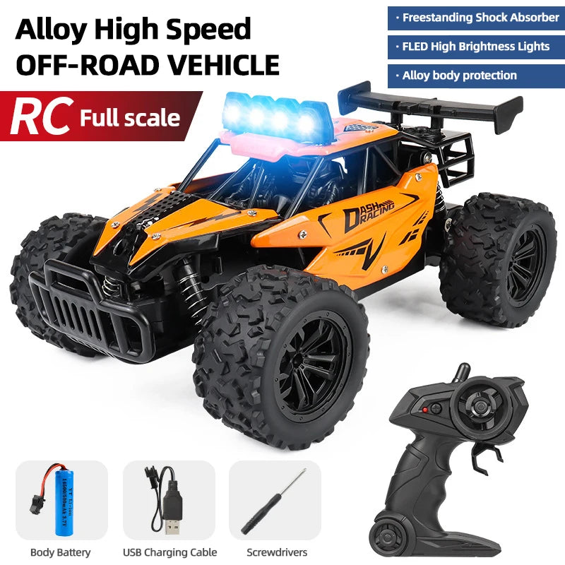 RC8 Racing Model Toy Alloy Remote Control Car 2.4GRC Proportional Throttle 1:16 Highspeed Big Foot Climbing off Road Vehicle