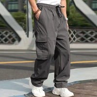 New Summer Men's Loose Fit Straight Leg Casual Pants - European & American Style Youth Fashion" cargo pants  mens pants