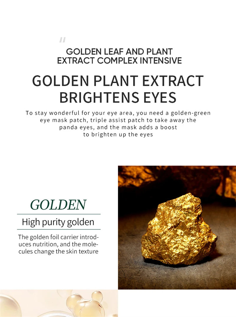 Avocado Gold Eye Mask Nourishing Moisturizing Improve Eye Bags Eye Patches Anti Wrinkle Firming Anti Dark Circles Eye Serum