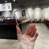 Luxury Shockproof Clear Bumper Cases For iPhone 16 15 14 13 12 11 Pro Max Plus Transparent Soft Acrylic Phone Cover Accessories