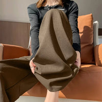 High Waist Slim Fit Straight Leg Suit Pants Wide Leg Casual Trousers Women's Autumn New Arrival Red Color Business Office Wear