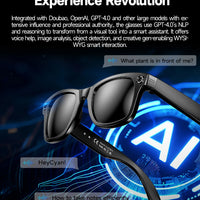 New Sunglasses Smart Glasses 8 Million Pixels Recording Videos AI Photo Recognition Answer Translation 290mAh Bluetooth Glasses