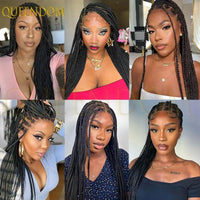 36'' Blonde Synthetic Long Cornrows Box Braided Full Lace Front Wig for Black Women Straight Lace Front Braiding Hair Wig
