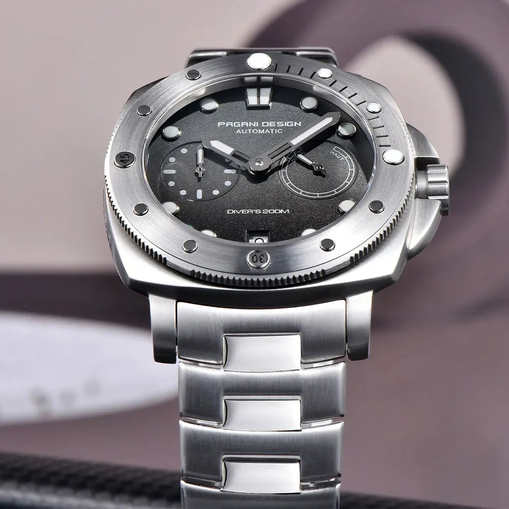 PAGANI Design New Men Automatic Mechanical Watches Diver Watch For Top Brand Luxury 200M Waterproof AR Sapphire Watch for Men