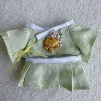 For 15/17cm Labubu Doll Accessories Labubu 3.0 Outfit Korean Traditional Style Dress Set with Hair Clip Doll Clothes