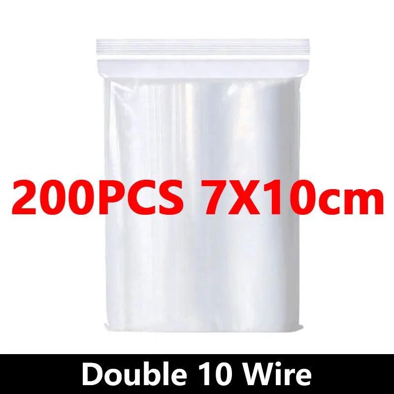 Small Zip Lock Plastic Bags Reclosable Transparent Bag Vacuum Storage Bag Ziplock Food Storage Bags Plastic Zip bag Sealing bag