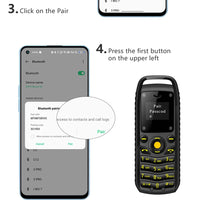SERVO B25 Button Mini Mobile Phone 2 SIM Standby Bluetooth Dialing Surround Wear Blacklist Smallest Backup Cellphones for Sports