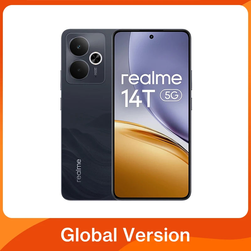 Global Version realme 14T 5G Smartphone MediaTek Dimensity 6300 6.67“ OLED Display 6000mAh Battery Next AI IP69 Water Resistant