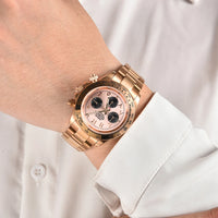 39.3mm VK63 Men's watch Arabian Dial customized Men's watch Luxury Quartz watch man VK63 Sport Chronograph Sapphire Glass watch