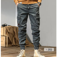 CAAYU Joggers Cargo Pants Mens Casual Y2k Multi-Pocket Male Trousers Sweatpants Streetwear Techwear Military Green Track Pants