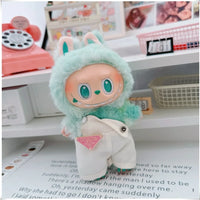 Para 15-17cm Labubu V1 V2 Idol muñeca traje sombrero monos ropa regalo Mini ropa de muñeca de peluche accesorios de atuendo