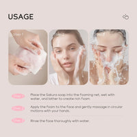 Laikou Sakura Handmade Facial Soap Cleans Skin Shower And Removes Bacteria 99.9% Travel Be Carried For Adults And Children 90g