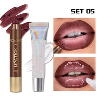 Lipstick Suit, Lip Liner with Lip Gloss, Depicting The Contour of The Lips, Moisturizing The Lips, Charming Lips